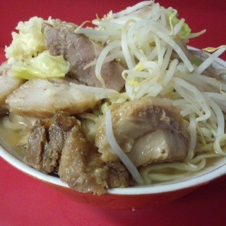 ラーメン二郎 - 料理写真:2012.5 大豚ダブル（1,000円）ヤサイスクナメニンニク